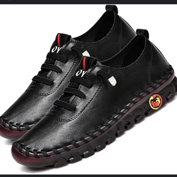 NWT shoes soft sole black stretchy laces bling tip size 42 (mens 9 or womens 10) - Picture 7 of 17